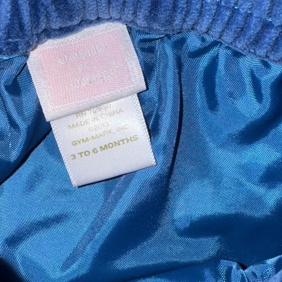 Blue Velvet Janie and Jack Skirt Baby Blue Floral Embroidery 3-6 Mo Hanukkah - Picture 3 of 13